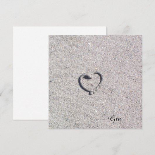 Grá/Liebe-Flachkarte (Vorne/Hinten)