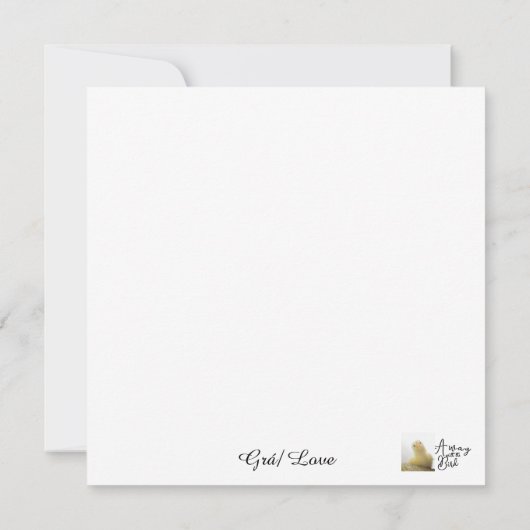 Grá/Liebe-Flachkarte (Rückseite)