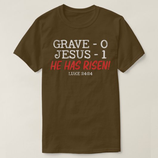 Grab 0 Jesus 1 Er hat Jesus religiöse Easte versch T-Shirt (Design vorne)