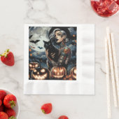 Grab a Broom | Hexen-Themed-Halloween-Party Serviette (Beispiel)