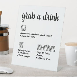 Grab a Drink Bar Sign Sockelschild