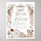 Grab A Favor Partner Wild Western Baby Shower Poster (Vorne)