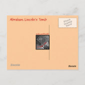 Grab berühmten zivilen Kriegs-Präsidenten Postkarte (Rückseite)