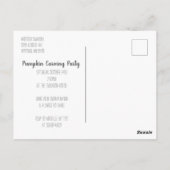 Grab Dein Pumpkin - Pumpkin Carving Party Postcard Postkarte (Rückseite)