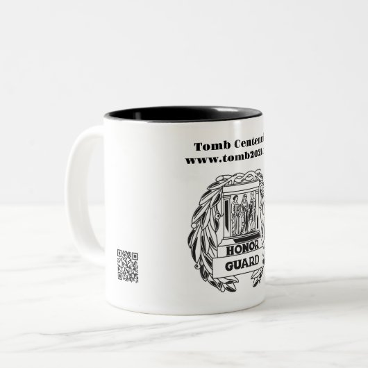 Grab der unbekannten hundertjährigen Soldaten-Tass Zweifarbige Tasse (Vorderseite Links)