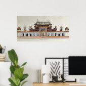 Grab des Kaisers Akbur in Secundra Poster (Heimbüro)