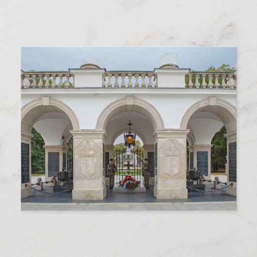 Grab des unbekannten Soldaten Warschaus Postkarte (Vorderseite)