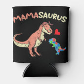 Grab diesen niedlichen Mamasaurus Herzpuzzle Dino Dosenkühler (Vorderseite)