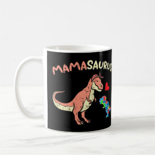 Grab diesen niedlichen Mamasaurus Herzpuzzle Dino Kaffeetasse