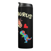 Grab diesen niedlichen Mamasaurus Herzpuzzle Dino Thermosbecher (Nach rechts gedreht)