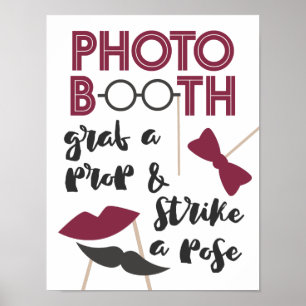 Grab einen Prop Charming Foto Booth Poster