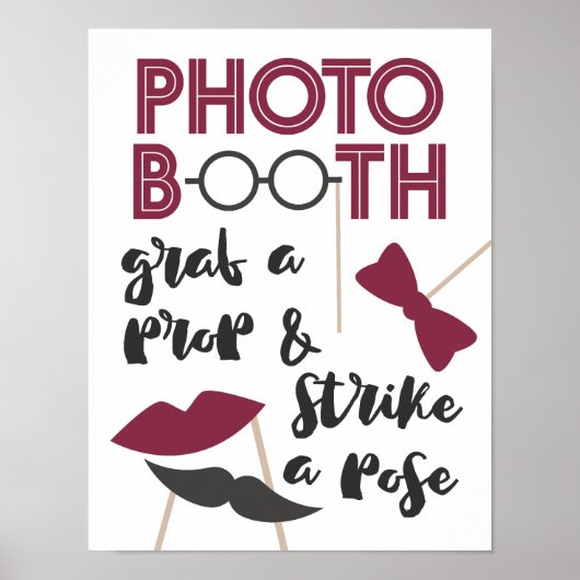 Grab einen Prop Charming Foto Booth Poster (Vorne)