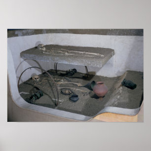 Grab eines Gaulish Leiters und seines Poster