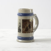 Grab, Eitelkeit, Fluss des Lebens Bierglas (VorderseiteRechts)