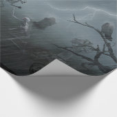 Grab-Friedhof mit Engelstatugrab Geschenkpapier (Ecke)