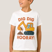 Grab Grab Hurra Bagger Kinder T-Shirt (Vorderseite)