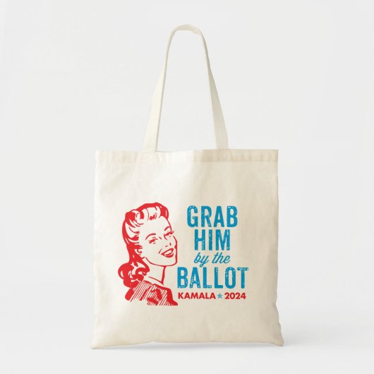 Grab Ihm von der Partie - Kamala Harris Tote Bag Tragetasche (Vorne)