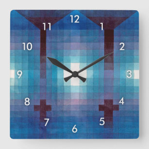 Grab in Three, Klee Quadratische Wanduhr
