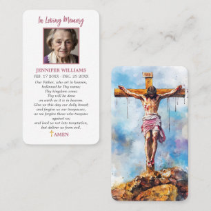 Grab Jesus Gebetskarten Kreuzigung Vaterunser Visitenkarte
