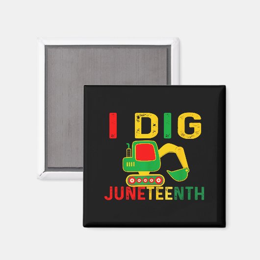 Grab Juneteenth Bagger Bau Juneteenth Magnet (Vorderseite/Rückseite)