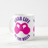 Grab Life by Bells - Kettlebell Kaffeetasse (Vorderseite Links)