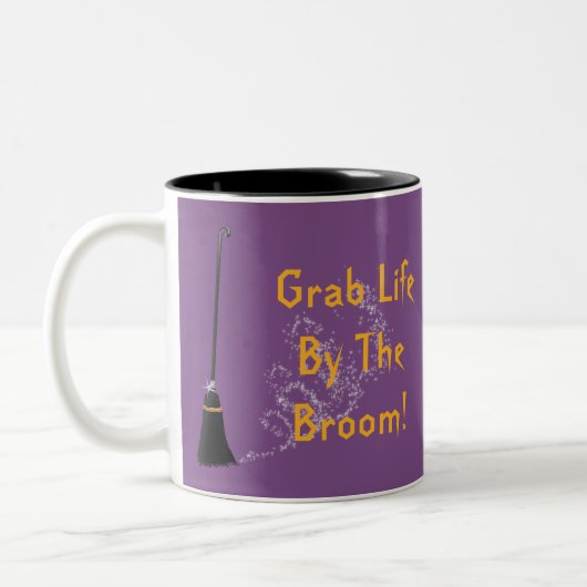 Grab Life by Broom Halloween Tasse (Links)