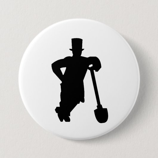 Grab mit Schaufel Button (Vorderseite)