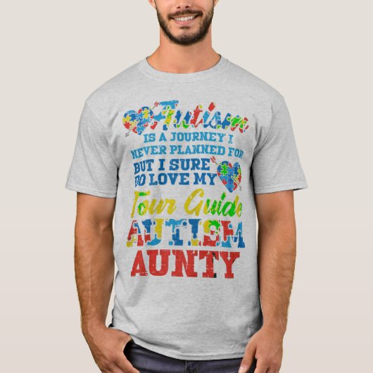 Grab this cute Autism Journey Never Planned Tour G T-Shirt (Vorderseite)