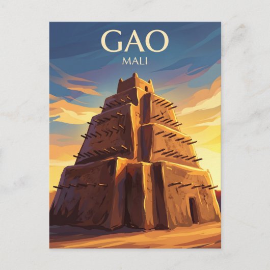 Grab von Askia Mali Postkarte (Vorderseite)