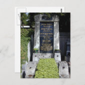 Grab von Dr. Theodor Herzl Postkarte (Vorne/Hinten)