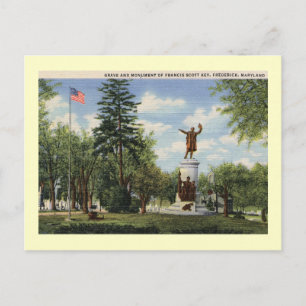 Grab von Francis Scott Key, Frederick, Maryland Postkarte