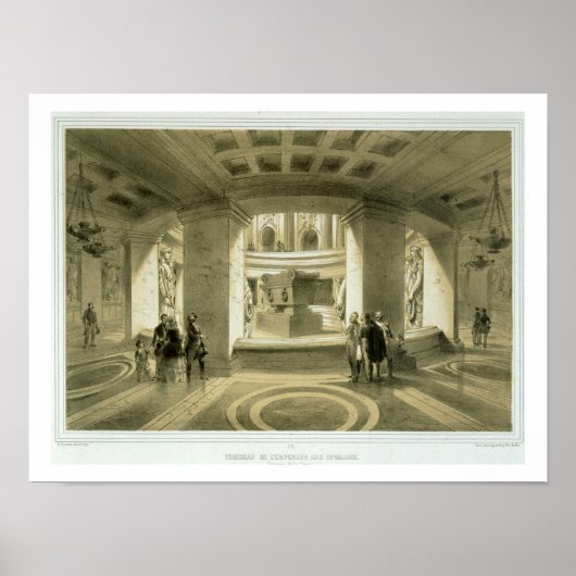 Grab von Napoleon (1769-1821) bei Invalides, von ' Poster (Vorne)