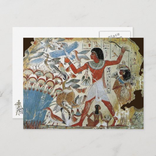 Grab von Nebamun: Fowling Postkarte (Vorne/Hinten)