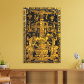 Grab von Pakal - Goldener Palenque Astronaut Leinwanddruck (Insitu (Wohnzimmer))