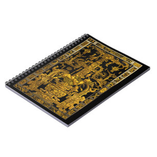 Grab von Pakal - Goldener Palenque Astronaut Notizblock