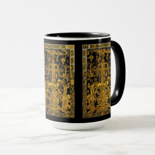 Grab von Pakal - Goldener Palenque Astronaut Tasse