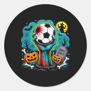 Grab Ziele Zombie Fußball Halloween Für Fußball Pl Runder Aufkleber