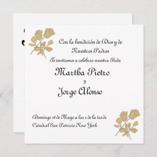 Grabame como un sello en tu corazon einladung (Vorne/Hinten)