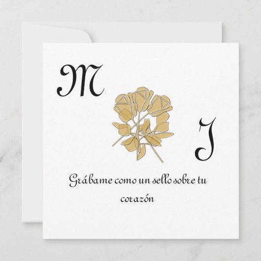 Grabame como un sello en tu corazon einladung (Rückseite)