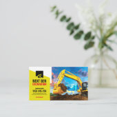 Grabarbeiten, Räumung der Flächen, Bau, Traktor Visitenkarte (Stehend Vorderseite)