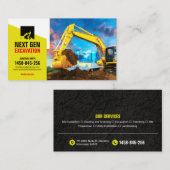 Grabarbeiten, Räumung der Flächen, Bau, Traktor Visitenkarte (Vorne/Hinten)