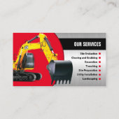 Grabarbeiten, Räumung von Flächen, Bau, Planierrau Visitenkarte (Rückseite)