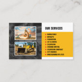 Grabarbeiten, Räumung von Flächen, Bauwesen Visitenkarte (Rückseite)