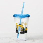 Grabbagger-Cartoon Acryltrinkbecher (Rückseite)