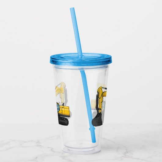 Grabbagger-Cartoon Acryltrinkbecher (Links)