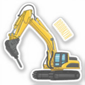 Grabbagger-Cartoon Aufkleber (Vorderseite)