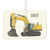 Grabbagger-Cartoon Autolufterfrischer (Rückseite)