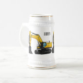 Grabbagger-Cartoon Bierglas (Vorderseite Links)