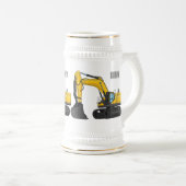 Grabbagger-Cartoon Bierglas (VorderseiteRechts)