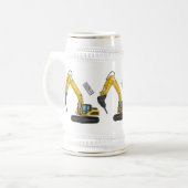 Grabbagger-Cartoon Bierglas (Vorderseite Links)